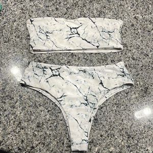 White Marble Bathingsuit